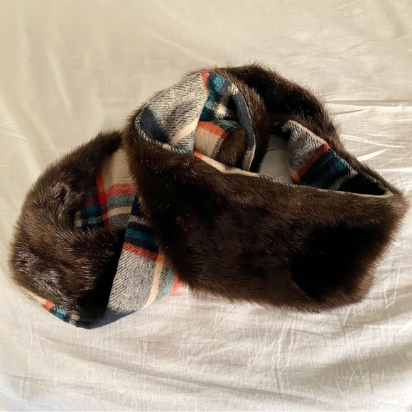 Donna Salyers fabulous faux fur wool and faux sable mink eternity scarf EUC - Picture 5 of 6